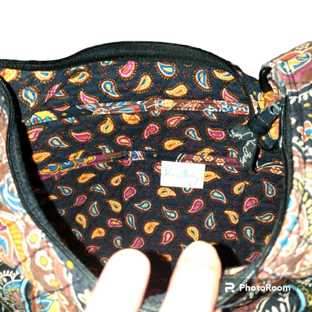 Retired! Beautiful Kensington Maggie Brown Floral Paisley Vera Bradley Purse - Picture 8 of 13